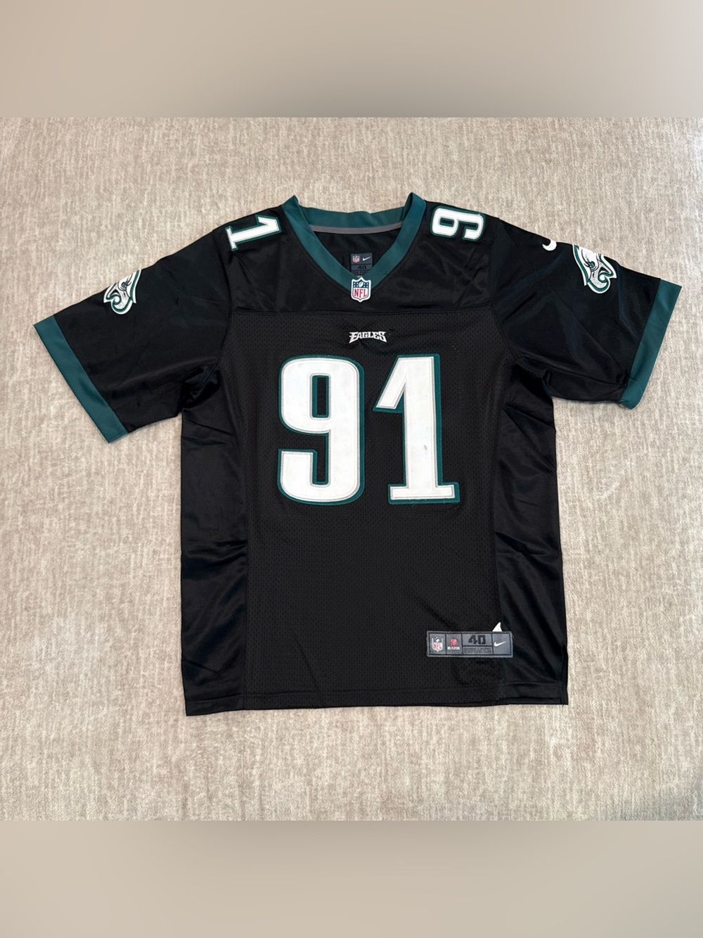 Fletcher Cox Black Philadelphia Eagles Nike Vapor Elite Game Jersey 40